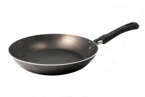 Frying pan. The Dutch for "frying pan" is "koekenpan".