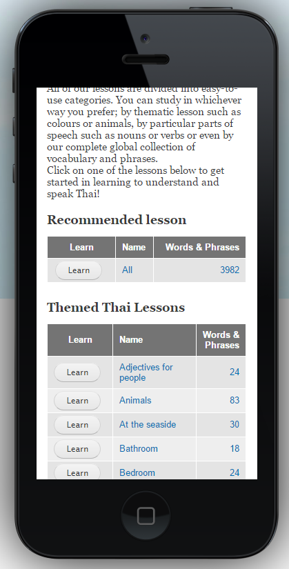 iPhone 5 online lessons page
