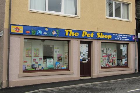 A pet shop. The Thai for "a pet shop" is "ร้านขายสัตว์เลี้ยง".