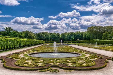 The garden. The Dutch for "the garden" is "de tuin".
