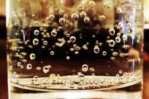 The sparkling water. The French for "the sparkling water" is "l’eau gazeuse".