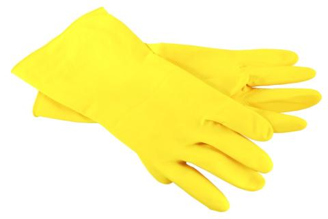 A pair of yellow rubber gloves. The Thai for "a pair of yellow rubber gloves" is "ถุงมือยางสีเหลืองหนึ่งคู่". A pair of yellow rubber gloves. The Thai for "a pair of yellow rubber gloves" is "ถุงมือยางสีเหลืองหนึ่งคู่".