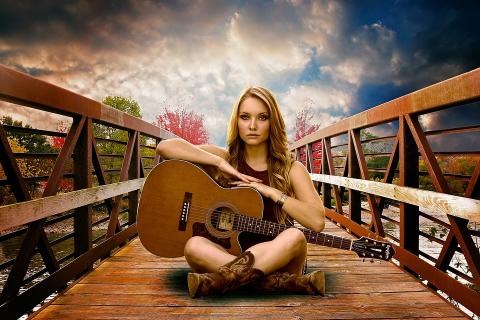 A woman and a guitar. The Thai for "a woman and a guitar" is "ผู้หญิงและกีตาร์". A woman and a guitar. The Thai for "a woman and a guitar" is "ผู้หญิงและกีตาร์".