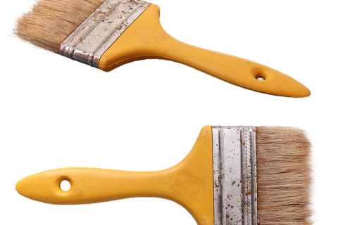 Two paintbrushes. The Thai for "two paintbrushes" is "แปรงทาสีสองอัน". Two paintbrushes. The Thai for "two paintbrushes" is "แปรงทาสีสองอัน".