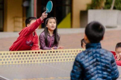 The kids are playing table tennis. The Thai for "the kids are playing table tennis" is "เด็กๆกำลังเล่นปิงปอง". The kids are playing table tennis. The Thai for "the kids are playing table tennis" is "เด็กๆกำลังเล่นปิงปอง".