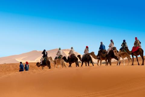 A caravan in the desert. The Thai for "a caravan in the desert" is "คาราวานในทะเลทราย". A caravan in the desert. The Thai for "a caravan in the desert" is "คาราวานในทะเลทราย".