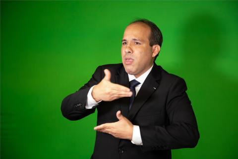 Sign language. The Thai for "sign language" is "ภาษามือ". Sign language. The Thai for "sign language" is "ภาษามือ".