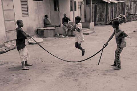 Children doing rope skipping. The Thai for "children doing rope skipping" is "เด็กๆเล่นกระโดดเชือก". Children doing rope skipping. The Thai for "children doing rope skipping" is "เด็กๆเล่นกระโดดเชือก".