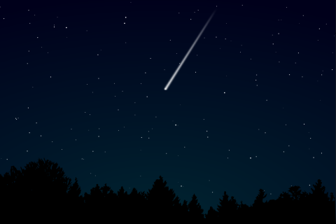 Meteor; shooting star. The Thai for "meteor; shooting star" is "ดาวตก".