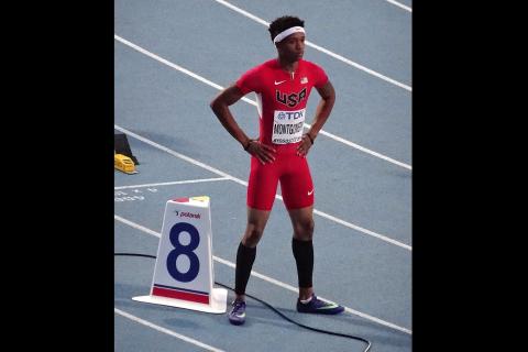 A runner standing on a track with his arms on his hips. The Thai for "a runner standing on a track with his arms on his hips" is "นักวิ่งยืนท้าวเอวบนลู่วิ่ง". A runner standing on a track with his arms on his hips. The Thai for "a runner standing on a track with his arms on his hips" is "นักวิ่งยืนท้าวเอวบนลู่วิ่ง".